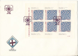 Portugal FDC 16-3-1981 Kleinbogen Miniature Sheet Azulejos (big Size Cover)(a Little Tear In The Right Side Of The Cover - FDC