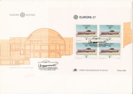 Portugal Madeira FDC 5-5-1987 EUROPA CEPT Souvenir Sheet With Cachet  (big Size Cover) - 1987