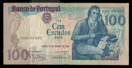 Portugal 31.01.1984 Banknote 100 Escudos P-178c Sign. Vítor Manuel Ribeiro Constâncio Circulated + FREE GIFT - Portogallo