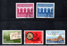 Switzerland, Used, 1984, Michel 1267 - 1269, 1270 - 1271 Europa - Oblitérés