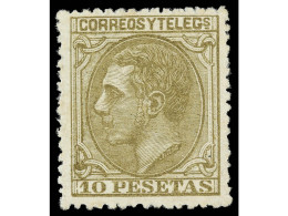 Delcampe - * ESPAÑA. 10 Pesetas Sepia. Muy Bien Centrado. PIEZA DE LUJO. Cert. COMEX. Ed.209. Cat. 2.800€. - Andere & Zonder Classificatie