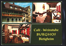 AK Bietigheim / Bissingen, Café-Weinstube Burghof, Inh., Gerhard Volz  - Bietigheim-Bissingen