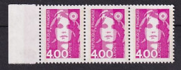 Variété Marianne De Briat 4f Rose, N°2717c (reentry) Entre 2 X N°2717(normal) Neufs ** MNH (voir 3 Scans) Cote 39€ - Nuovi