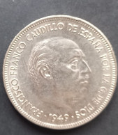 (PI)(ESPF06) Pièce Monnaie ESPAGNE SPAIN FRANCO 1949 5 Pesetas - Autres & Non Classés