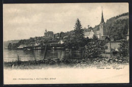 AK Weggis /Vierwaldstättersee, Uferpartie Mit Kirche  - Weggis