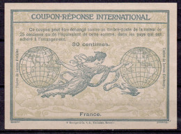FRANCE FRANKREICH  Ro4A  Large 30 Centimes  International Reply Coupon Reponse Antwortschein IRC IAS  Mint ** - Coupons-réponse