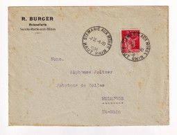 Lettre 1936 Sainte Marie Aux Mines Burger Boissellerie Haut Rhin Mulhouse - 1932-39 Peace