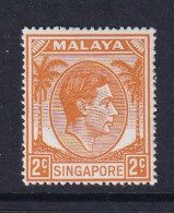 Singapore: 1948/52   KGVI   SG17    2c    [Perf: 17½ X 18]    MH - Singapur (...-1959)