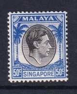 Singapore: 1948/52   KGVI   SG12    50c    [Perf: 14]    MH - Singapur (...-1959)