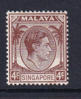 Singapore: 1948/52   KGVI   SG4    4c    [Perf: 14]    MH - Singapur (...-1959)