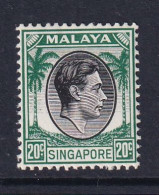 Singapore: 1948/52   KGVI   SG9    20c    [Perf: 14]    MH - Singapur (...-1959)