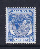 Singapore: 1948/52   KGVI   SG8    15c    [Perf: 14]    MH - Singapur (...-1959)