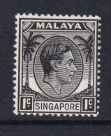 Singapore: 1948/52   KGVI   SG1    1c    [Perf: 14]    MH - Singapur (...-1959)