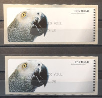 2005 - Portugal - MNH - ATM Labels - Dog - CROUZET - Priority Mail (Blue Mail) - 2 Labels - Franking Machines (EMA)