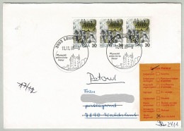 Schweiz / Helvetia 1989, Retournierter Brief Leuk Stadt - Waldshut (Deutschland), Rathaus / City Hall / Hôtel De Ville - Lettres & Documents