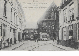 Menin   Meenen    Rue D'Ypres Et Eglise St François - Menen