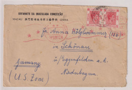HONG KONG 1947 Nice  Cover To Germany Damaged On Back - Storia Postale