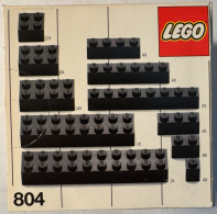 Lego - Vintage - Boite Briques Noires - Numero 804 - Jamais Ouverte - Tres Bon état - Non Classificati