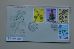 Nepal  FDC 1980 Herbs Series Plantes Médicinales - Piante Medicinali