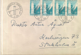 MAIL FROM PORKKALA TOT SWEDEN STOCKHOLM 26.1.56-FIRST DAY - Storia Postale