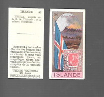 X673 - CHROMO CHOCOLAT VICTORIA DRAPEAU ET TIMBRE POSTE - ISLANDE VOLCAN HEKLA - Victoria