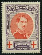 BELGIEN 112A *, 1915, 20 C. Rotes Kreuz, Gezähnt A, Falzrest, Pracht, Mi. 40.- - 1914-1915 Red Cross