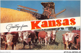AETP9-USA-0754 - GREETINGS FROM KANSAS - Kansas Is One Of The Leading States In The Production Of Wheat And Huge - Kansas City – Kansas