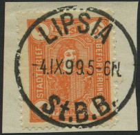 LEIPZIG F 15 BrfStk, 1894, 5 Pf. Lipsiakopf, Prachtbriefstück - Postes Privées & Locales