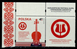 POLAND 2024 NATIONAL FESTIVAL OF FOLK BANDS AND SINGERS IN KAZIMIERZ DOLNY STAMP WITH TABLETS MNH - Ungebraucht