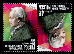 POLAND 2024 300TH ANNIVERSARY OF THE BIRTH OF IMMANUEL KANT TETE BECHE MNH - Ungebraucht