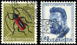 SCHWEIZ BUNDESPOST 591/2 O, 1953, 30 Und 40 C. Pro Juventute, 2 Prachtwerte, Mi. 25.- - Oblitérés