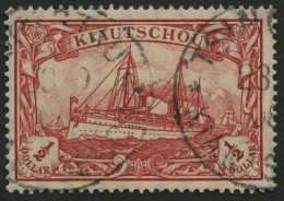KIAUTSCHOU 34IA O, 1907, 1/2 $ Dkl`karminrot, Mit Wz., Friedensdruck, Pracht, Mi. 80.- - Kiautchou