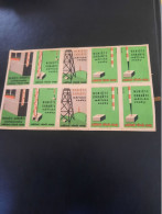 Sheet Of 10 Matchbox Labels Solo Lipnik Czechoslovakia - Luciferdozen - Etiketten