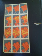 Sheet Of 12 Old Matchbox Labels USSR - Luciferdozen - Etiketten