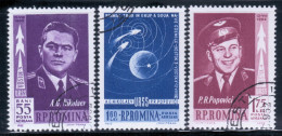 Romania 1962 Mi# 2096-2098 Used - 1st Russian Group Space Flight Of Vostoks 3 And 4 - Europa