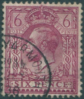 Great Britain 1912 SG385a 6d Reddish Purple #2 KGV P14 FU (amd) - Sin Clasificación