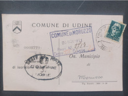 REGNO ITALIA CARTOLINA POSTALE COMUNE DI MORUZZO 1941 - Postwaardestukken