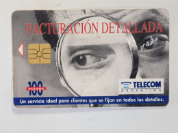 Argentina-(AR-TEC-0023Aa)-Facturacion Detallada-(G53)-(11)-(100pulsos)-(02170804365A)-used Card+1card Prepiad Free - Argentina