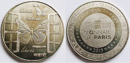 MONEDA Medalla Souvenir FRANCIA (Monnaie De Paris): 2015 Liberté, Papillon, Mariposas, Butterfly - 2015