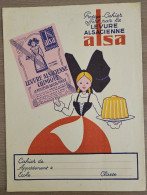 Protège Cahier Vintage Années 1950 / Publicité Ancienne : LEVURE ALSACIENNE ALSA - ALSACE - Food
