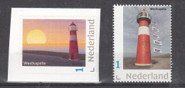 Vuurtoren, Lighthouse : Nederland  Persoonlijke Zegel: Westkapelle , Rolzegel + Vuurtoren Met Vlaggen - Unused Stamps