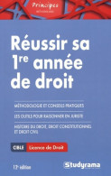 Réussir Sa Première Année De Droit (2017) De Raphaël Contini - Recht