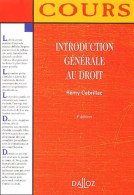 Introduction Générale Au Droit (2003) De Rémy Cabrillac - Droit