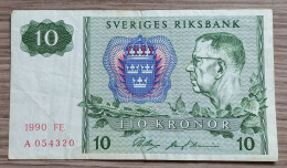 Billet 10 Kronor 1990 Suède - Schweden