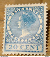 PAYS BAS - NEDERLAND : Wilhemine, 20 Cent,  1924-1925 , Mint * Hinged  ............ CL1-10-3d - Unused Stamps