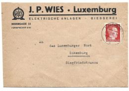 Brief Von J.P. Wies Luxemburg - 1940-1944 German Occupation