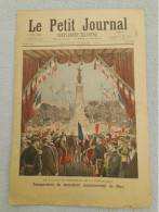 LE PETIT JOURNAL 15 / 3 / 1896 NICE INAUGURATION DU MONUMENT COMMEMORATIF / ARRIVEE DU TSAREWITCH - Le Petit Journal