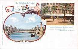 PARIS - Le Bonjour De Paris - Le Pont Alexandre III - Brasseries Restaurants Muller Et Blaisot - Très Bon état - Arrondissement: 07