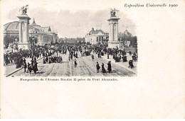 PARIS - Exposition Universelle De 1900 - Perspective De L'Avenue Nicolas Prise Du Pont Alexandre - Très Bon état - Arrondissement: 07