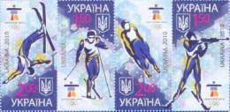 Ukraine 2010 Olympic Games Vancouver Olympics Set Of 4 Stamps In Strip MNH - Inverno2010: Vancouver